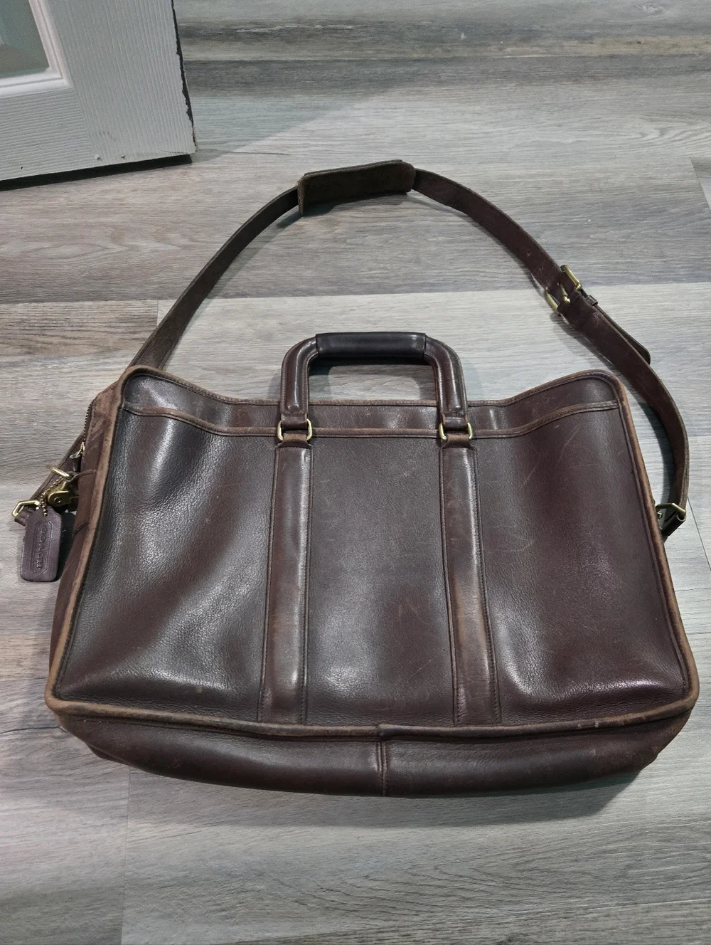 Vintage 1998 Coach Embassy Briefcase 5296 Brown Leather Laptop Bag - Made in USA